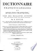 Dictionnaire françois-anglois et anglois-françois