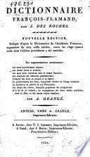 Dictionnaire françois-flamand