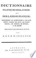 Dictionnaire Francois Hollandois et Hollandois-Francois