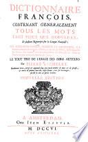 Dictionnaire françois