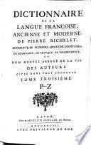Dictionnaire françois