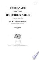 Dictionnaire généalogique et héraldique des familles nobles du royaume de Belgique