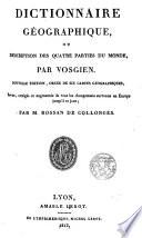 Dictionnaire geographique ou description des quatre parts du monde