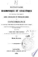 Dictionnaire harmonique et analytique du Nouveau Testament