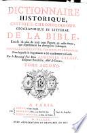 Dictionnaire historique, critique, chronologique, géographique et littéral de la Bible