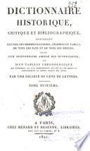 Dictionnaire historique, critique et bibliographique