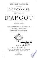 Dictionnaire historique d'argot