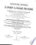 Dictionnaire historique de l'ancien langage françois: Dece - Esch, 1878
