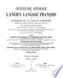 Dictionnaire historique de l'ancien langage françois: Esci - Guy, 1879