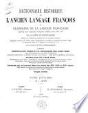 Dictionnaire historique de l'ancien langage françois
