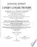 Dictionnaire historique de l'ancien langage françois