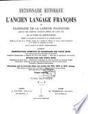 Dictionnaire historique de l'ancien langage françois ou Glossaire de la langue françoise depuis son origine jusqu'au siècle de Louis XIV
