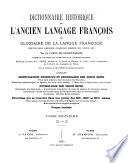 Dictionnaire historique de l'ancien langage françois: R - S., 1881