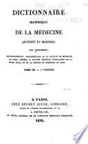 Dictionnaire historique de la médecine, ancienne et moderne