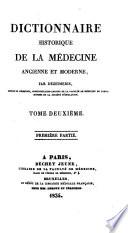 Dictionnaire historique de la medecine ancienne et moderne