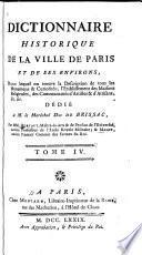 Dictionnaire historique de la ville de Paris et de ses environs, ...: P-Z