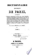 Dictionnaire historique de Paris,...