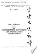 Dictionnaire historique des idéogrammes vietnamiens