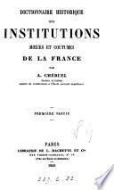 Dictionnaire historique des institutions
