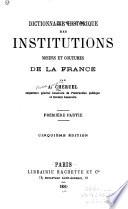 Dictionnaire historique des institutions