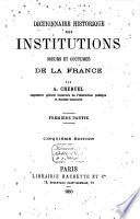 Dictionnaire historique des institutions