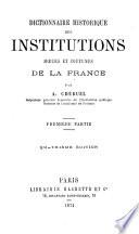 Dictionnaire historique des institutions