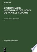 Dictionnaire historique des noms de famille romans (III)