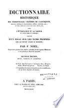 Dictionnaire historique des personnages célèbres de l'antiquité,...