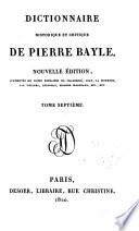 Dictionnaire historique et critique de Pierre Bayle: Dictionnaire historique et critique