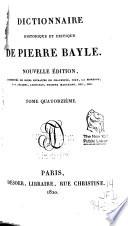 Dictionnaire historique et critique de Pierre Bayle: Dictionnaire historique et critique