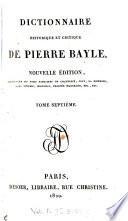 Dictionnaire historique et critique de Pierre Bayle