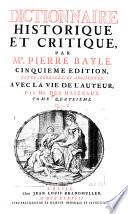 Dictionnaire historique et critique