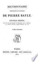 Dictionnaire historique et critique. Nouvelle ed. augm. de notes extraites. de Chaufepie, Joly etc