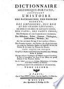 DICTIONNAIRE HISTORIQUE-PORTATIF