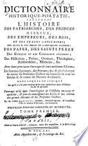 Dictionnaire historique-portatif