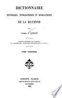 Dictionnaire historique, topographique et biographique de la Mayenne