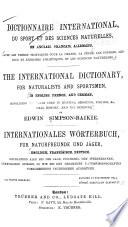 Dictionnaire international, du sport et des sciences naturelles, en anglais, français, allemand ...