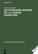 Dictionnaire inverse de la langue française