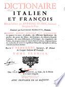 Dictionnaire italien et françois