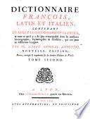 Dictionnaire Italien, Latin Et François
