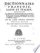 Dictionnaire italien, latin et François