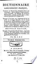 Dictionnaire Languedocien-Francois (etc.)