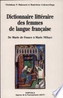 Dictionnaire littéraire des femmes de langue française