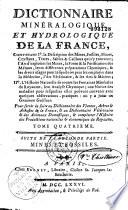 Dictionnaire minéralogique et hydrologique de la France