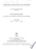 Dictionnaire multilingue de la Fédération Internationale des Geometres
