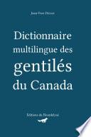 Dictionnaire multilingue des gentilés du Canada