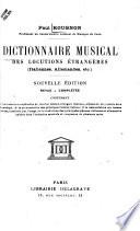 Dictionnaire musical des locutions étrantères