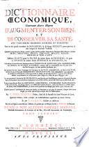 Dictionnaire oeconomique