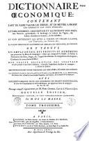 Dictionnaire oeconomique