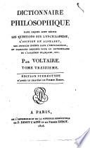 Dictionnaire philosophique ... Édition stéréotype, etc